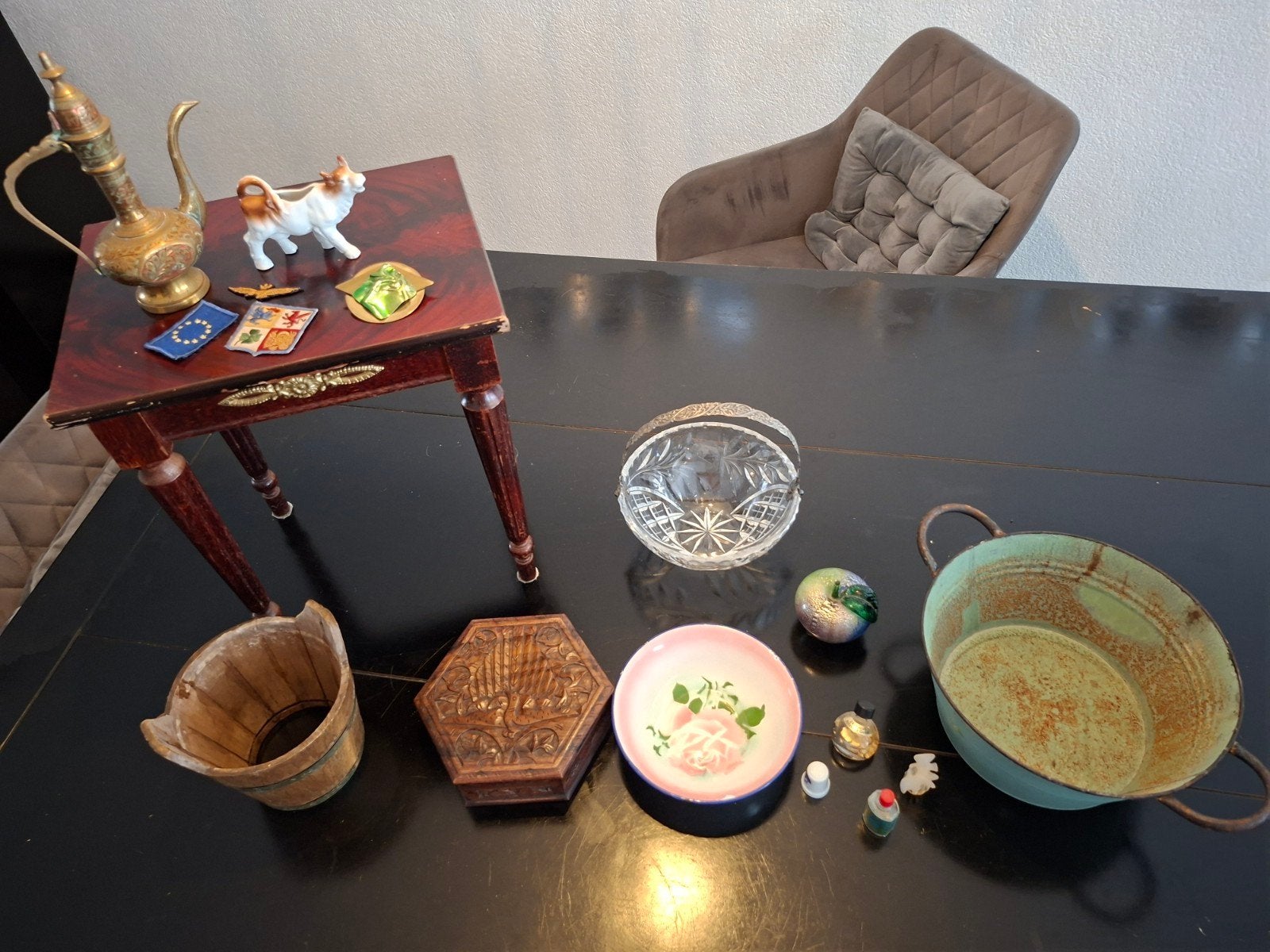 Diverse verzameling van vintage decoratie en curiosa, Antiek en Kunst, Ophalen of Verzenden