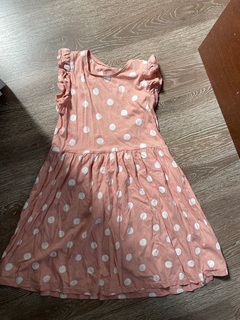 Roze zomerjurk met witte stippen H&M in maat 134/140, Ophalen, Zo goed als nieuw, Meisje, Jurk of Rok