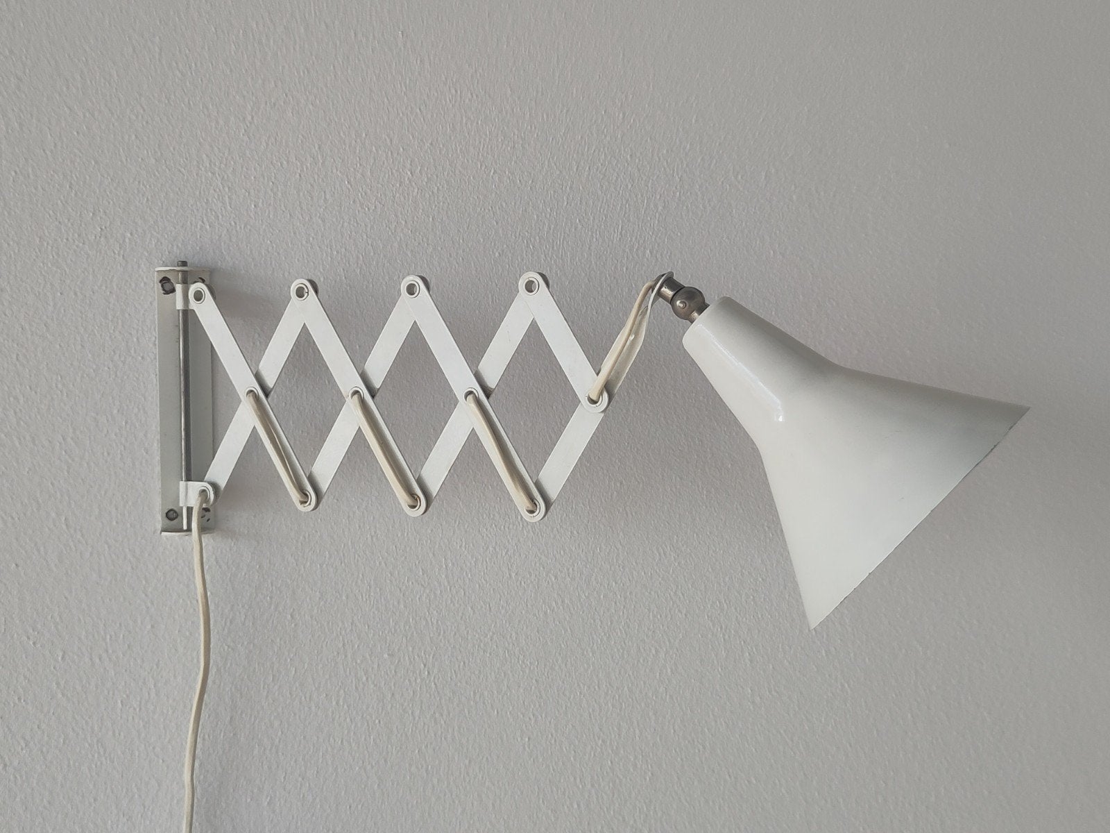 Vintage Anvia lamp Hoogervorst harmonica lampje wandlamp, Anvia, Gebruikt, ., Leeslamp