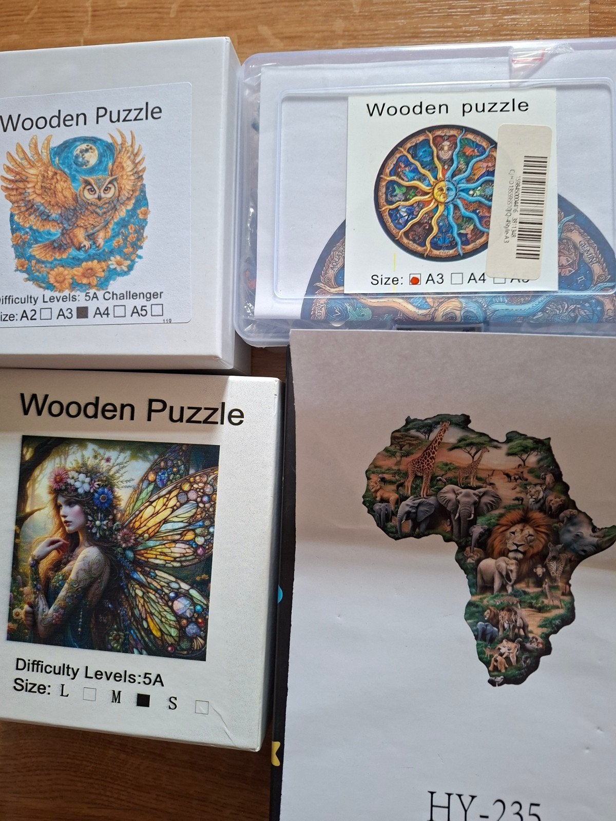 Houten Legpuzzels - Diverse Motieven en Maten, Ophalen of Verzenden, Minder dan 500 stukjes, Zo goed als nieuw, Legpuzzel