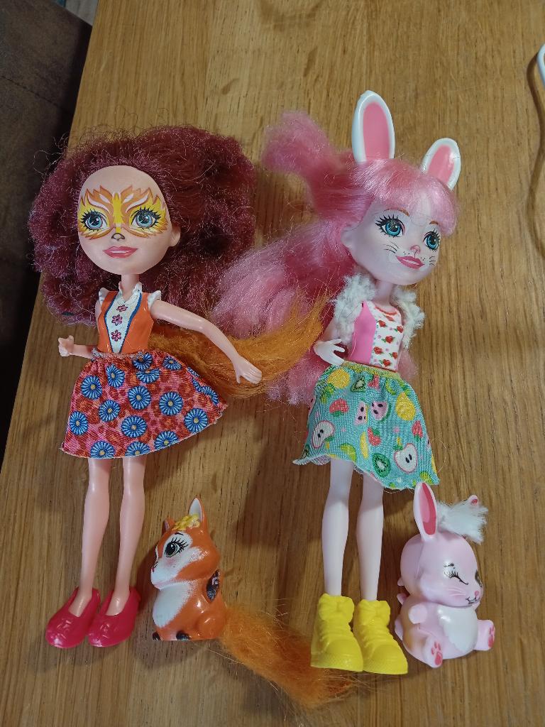 2 Enchantimals poppetjes + zebra, Verzamelen, Poppetjes en Figuurtjes, Ophalen of Verzenden, Gebruikt