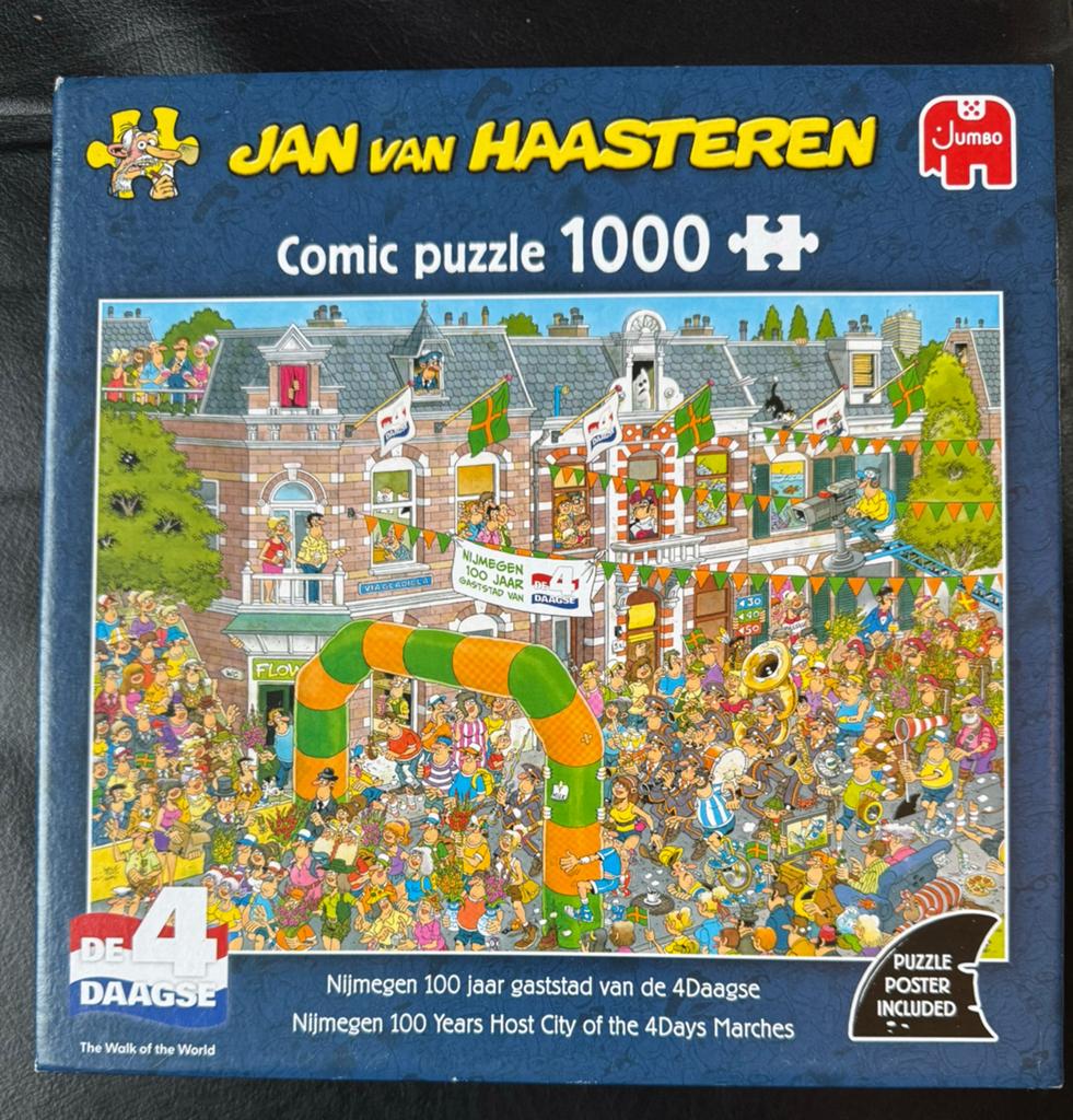 Jan van Haasteren Comic Puzzel 1000 stukjes Nijmegen, Hobby en Vrije tijd, Denksport en Puzzels, Ophalen of Verzenden, 500 t/m 1500 stukjes