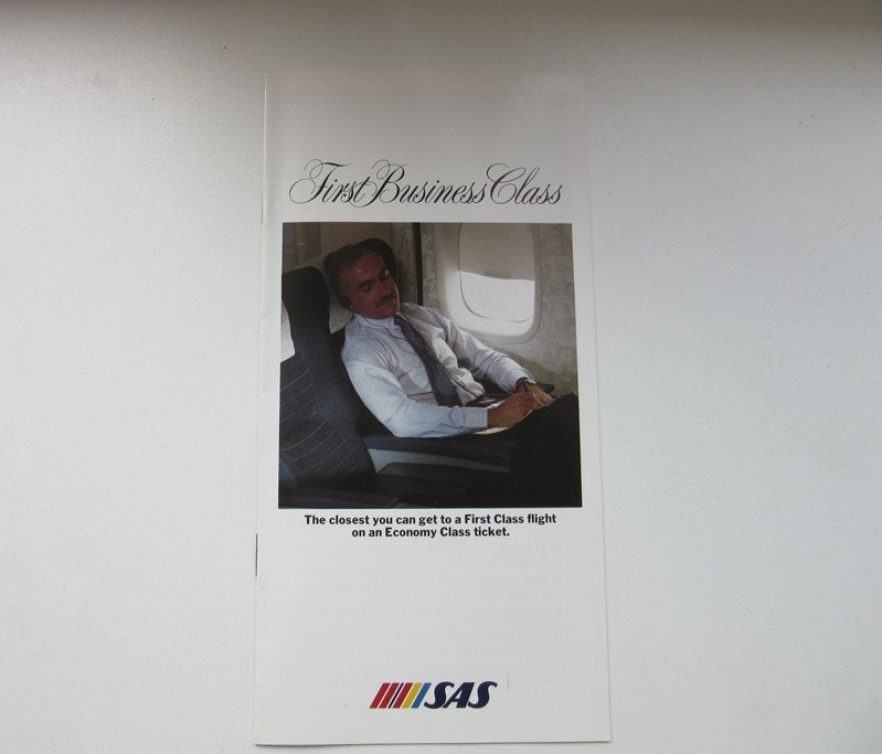 First Business Class brochure SAS, Verzenden, Zo goed als nieuw, Overige typen