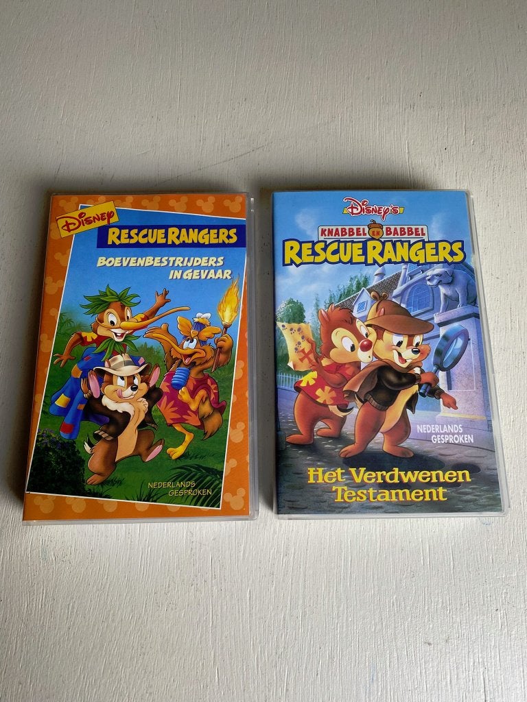 Knabbel en Babbel (Rescue Rangers) - 2 VHS Videobanden, Cd's en Dvd's, VHS | Kinderen en Jeugd, Alle leeftijden, Ophalen of Verzenden
