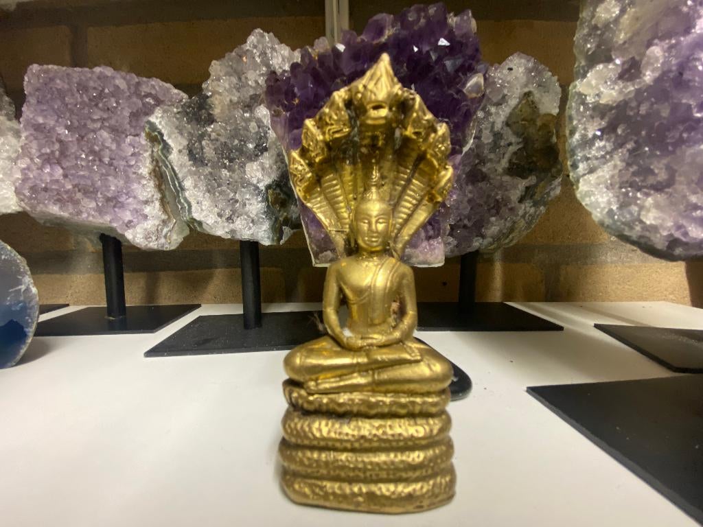 Brons verguld Pang Naga prok buddha beeldje, Nvt particulier, Ophalen of Verzenden, Zo goed als nieuw, Nvt particulier