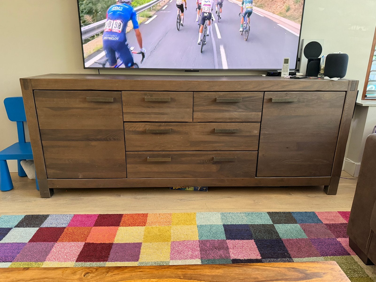 Massief hout dressoir henders en hazel, Ophalen of Verzenden, Zo goed als nieuw, 25 tot 50 cm, 200 cm of meer