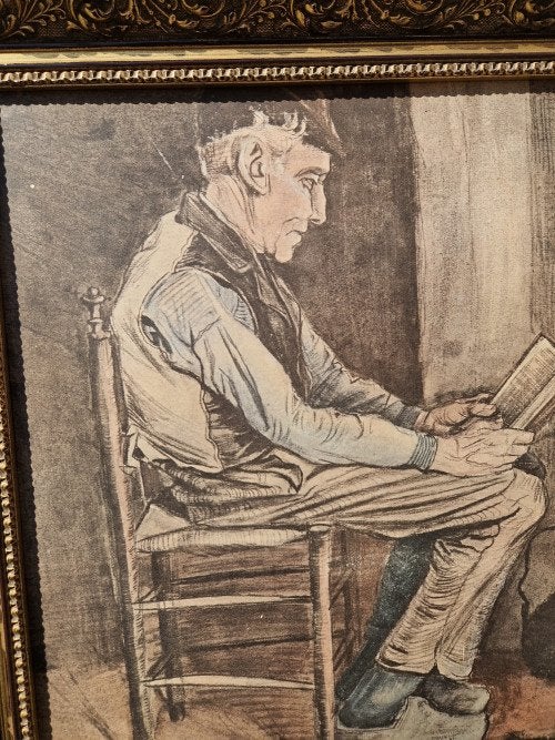 prent van gogh in vintage messing lijst, Ophalen of Verzenden, 'T Olde Gre-j, Info@toldegrej.nl, Endepoelstraat 20f Didam