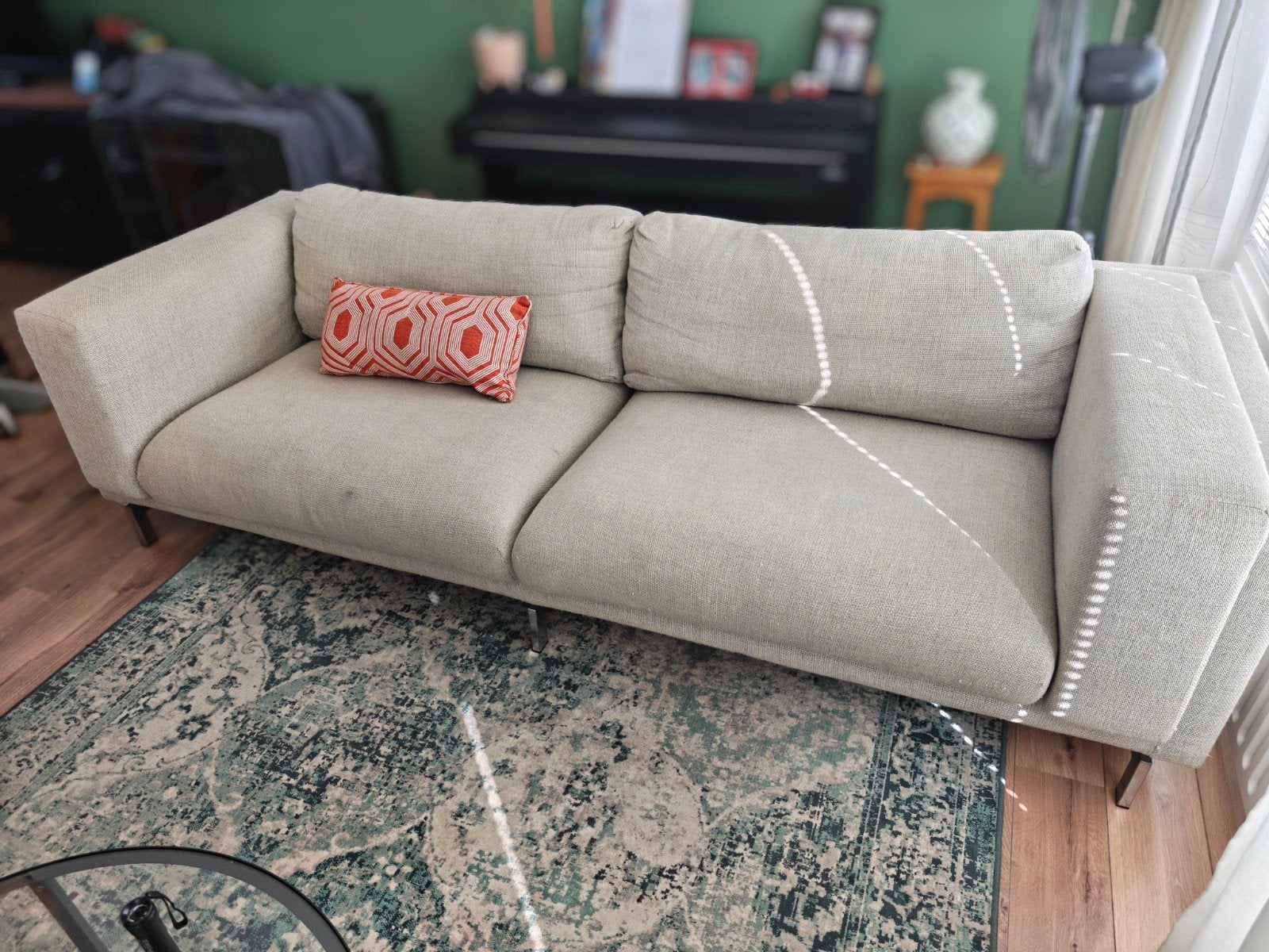 Ikea Nockeby 3-zitsbank - Wasbare hoezen, Ophalen, Gebruikt, Driepersoons, 75 tot 100 cm