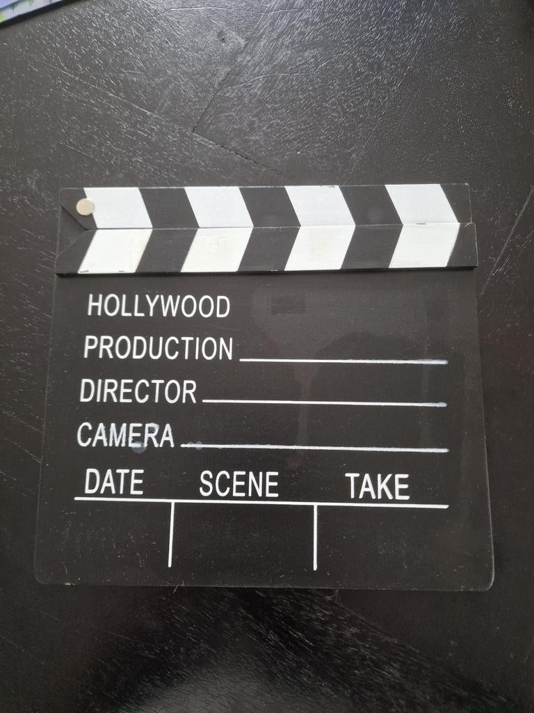 Hollywood Filmklapper - Regisseur Klapbord, Ophalen of Verzenden, Zo goed als nieuw, Overige typen