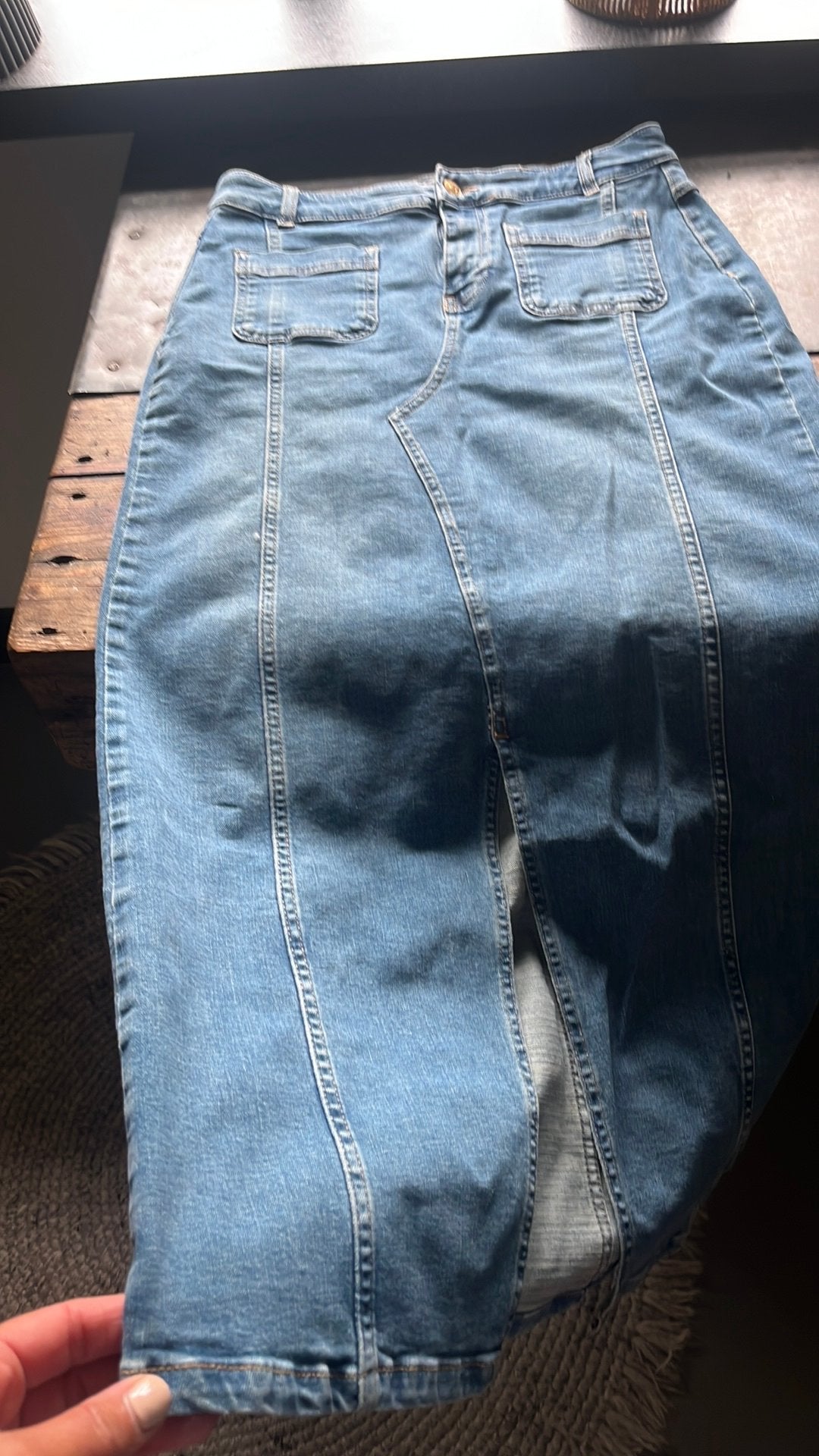 Jeans rok NIEUW claudia strater, Kleding | Dames, Rokken, Maat 38/40 (M), Blauw, Nieuw, Ophalen of Verzenden