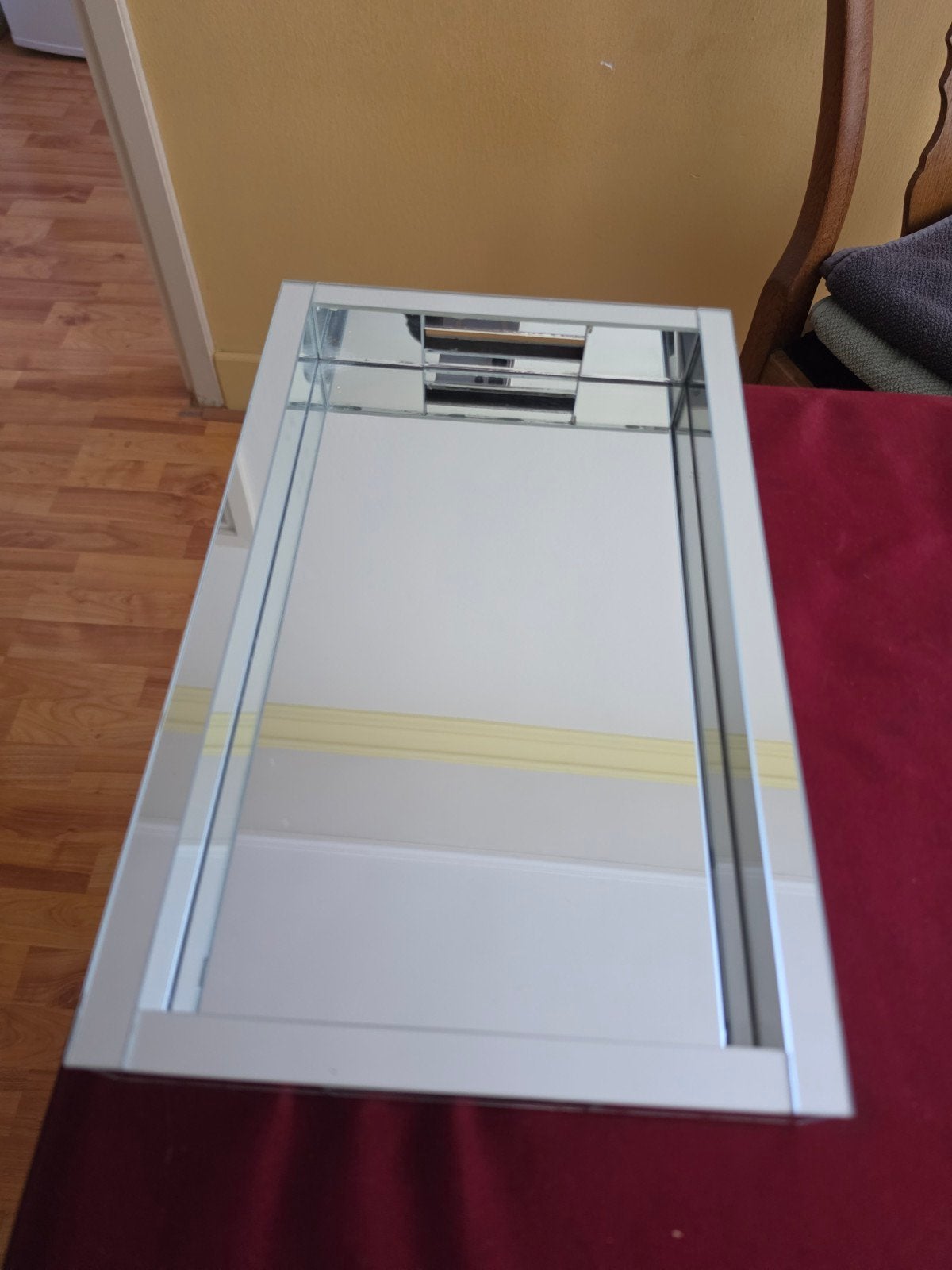 spiegeltree voor spulletjes, Huis en Inrichting, Ophalen, Rechthoekig, Onderbord, Glas