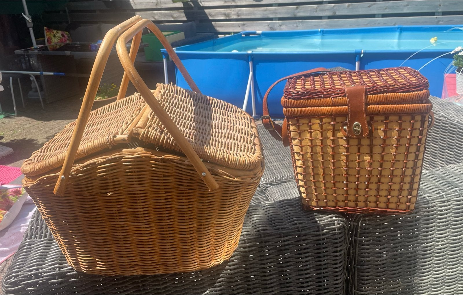 3 x rieten picknickmanden met eigen charme - Zomer genieten!, Ophalen of Verzenden, Gebruikt