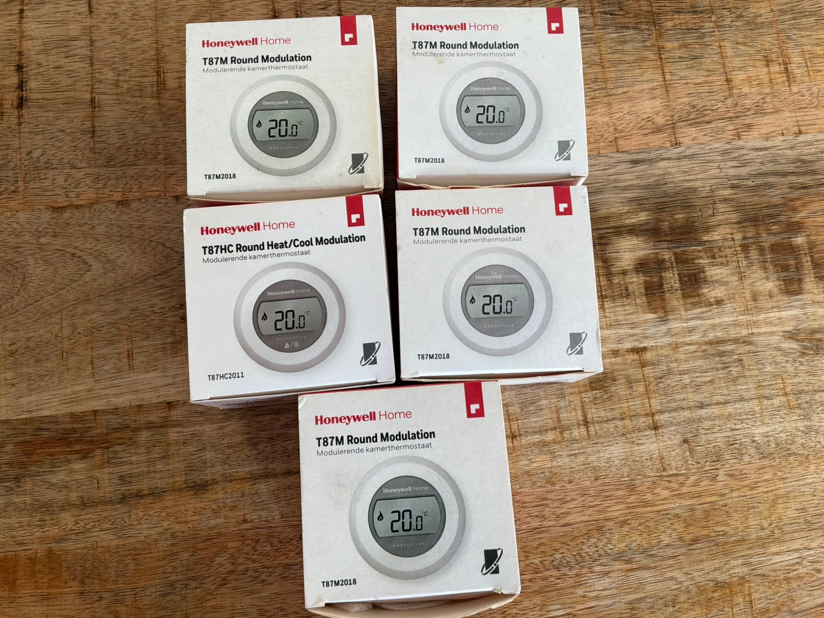 5 Honeywell Home T87M Round Modulerende Kamerthermostaten, Ophalen of Verzenden, Slimme thermostaat, Nieuw