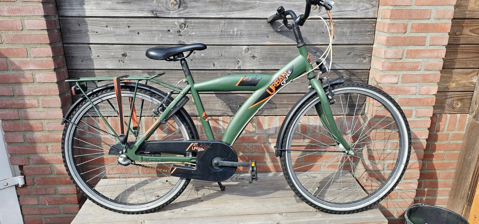 Kinderfiets 8-12 jaar met hand- en terugtraprem, Gebruikt, Ophalen of Verzenden, Urban Grunge, Terugtraprem