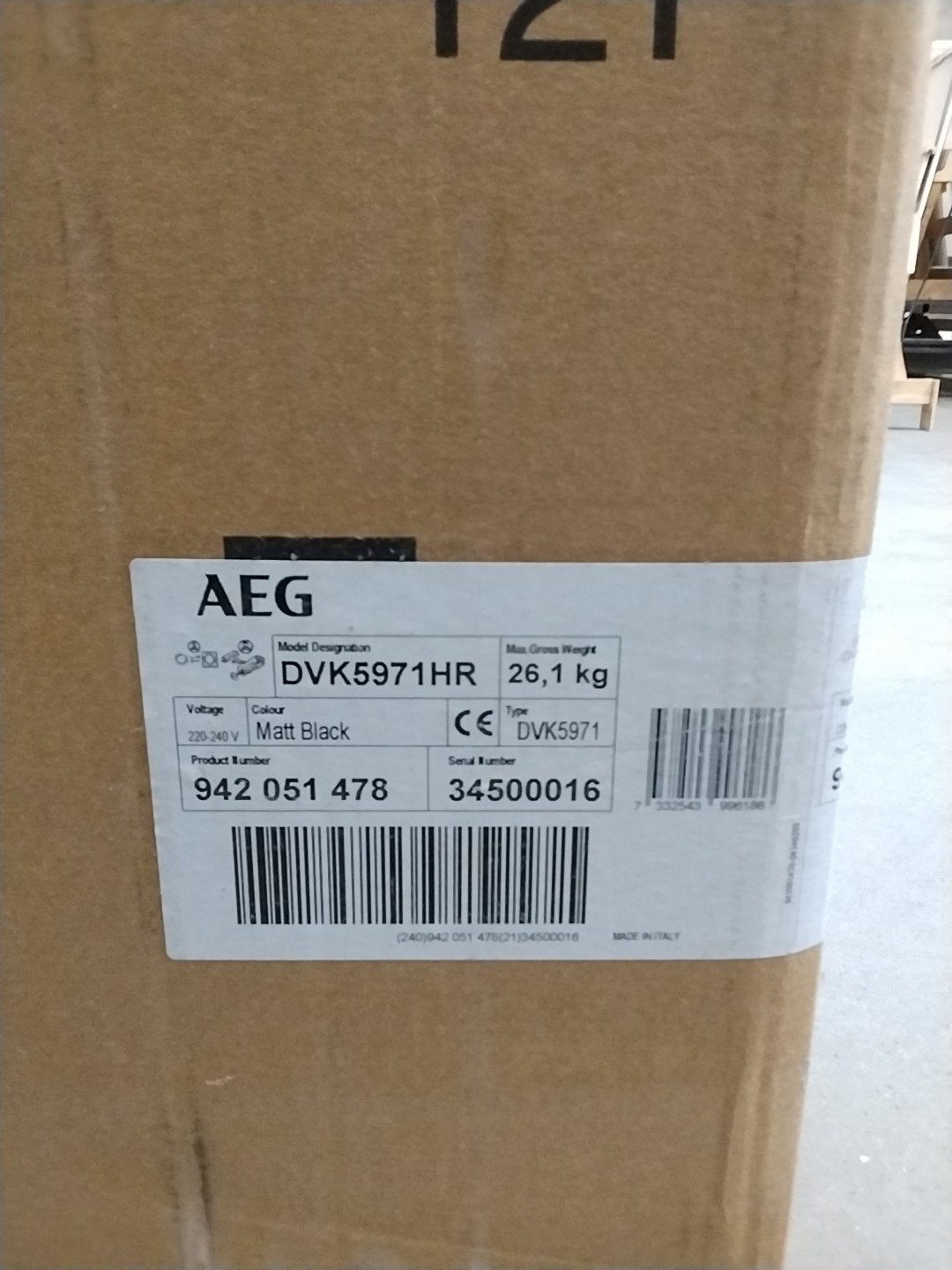 AEG DVK5971HR Afzuigkap - Matt Black, Witgoed en Apparatuur, Afzuigkappen, Nieuw, Inbouw, Wandschouwkap, 400 tot 600 m³ per uur