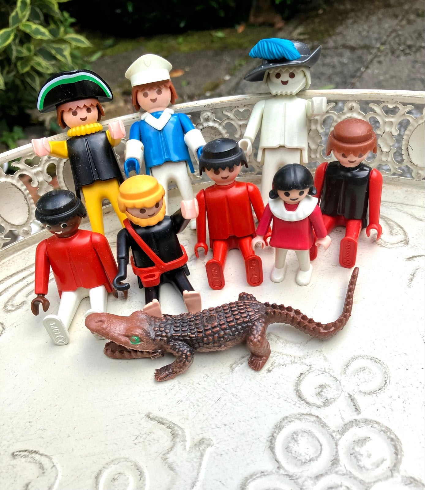 Serie Playmobil poppetjes en krokodil, Ophalen of Verzenden, Gebruikt