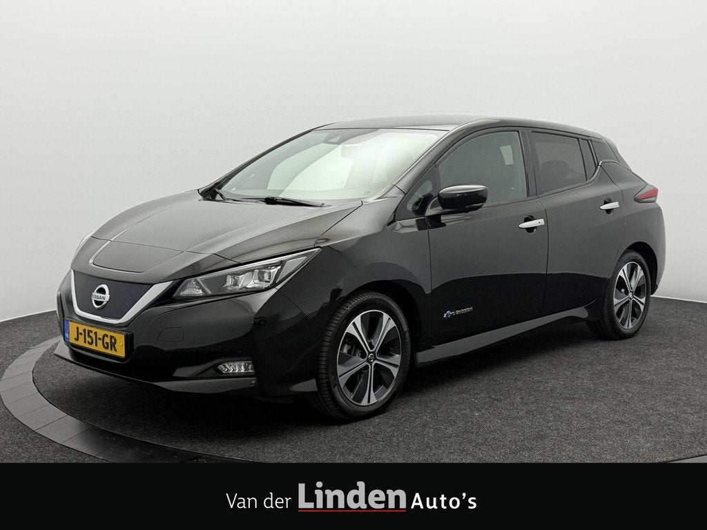 Nissan Leaf Tekna 40 kWh SOH 90,8% | Led | 360° Camera | Na, Gebruikt, Zwart, Leder en Stof, Zwart