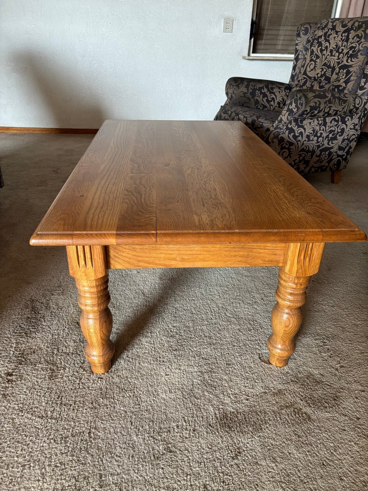 Eiken Houten Salontafel met Lade - 70x127x47 cm, Ophalen, Gebruikt, 100 tot 150 cm, 50 tot 100 cm