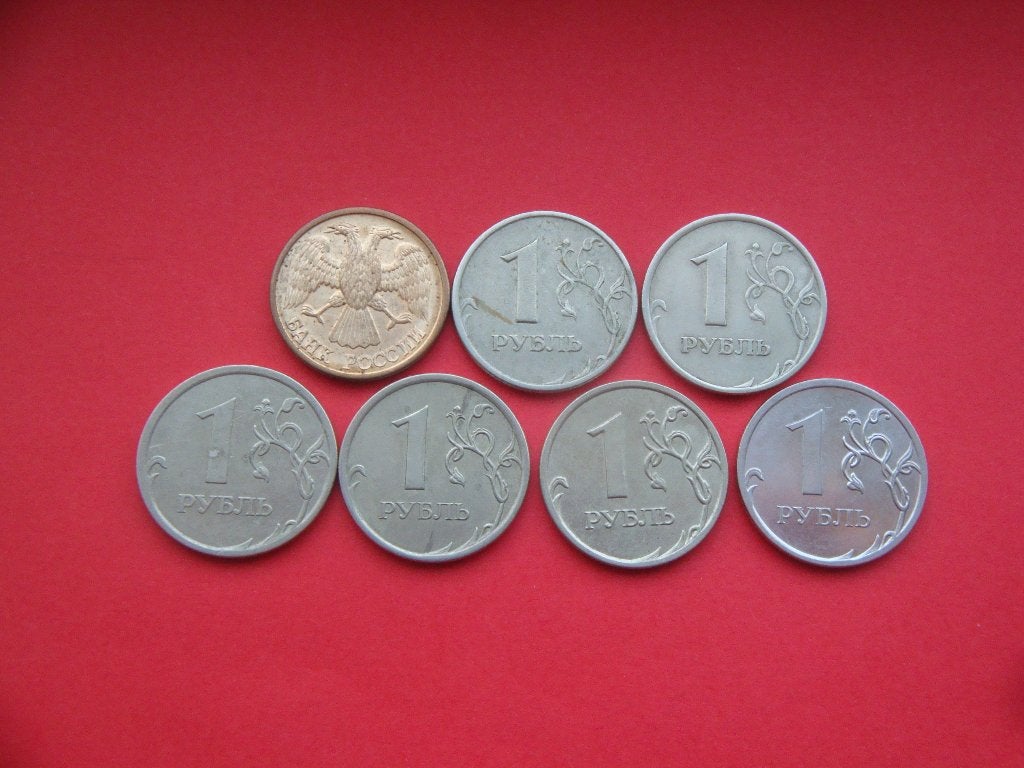 Rusland setje munten 1 Roebel 1992 / 2009., Postzegels en Munten, Munten | Europa | Niet-Euromunten, Verzenden, Rusland, Setje