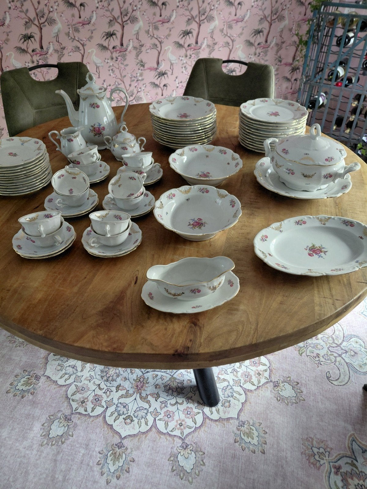 Een prachtig 12 delig servies Bareuther Bavaria, Antiek en Kunst, Antiek | Servies compleet, Ophalen