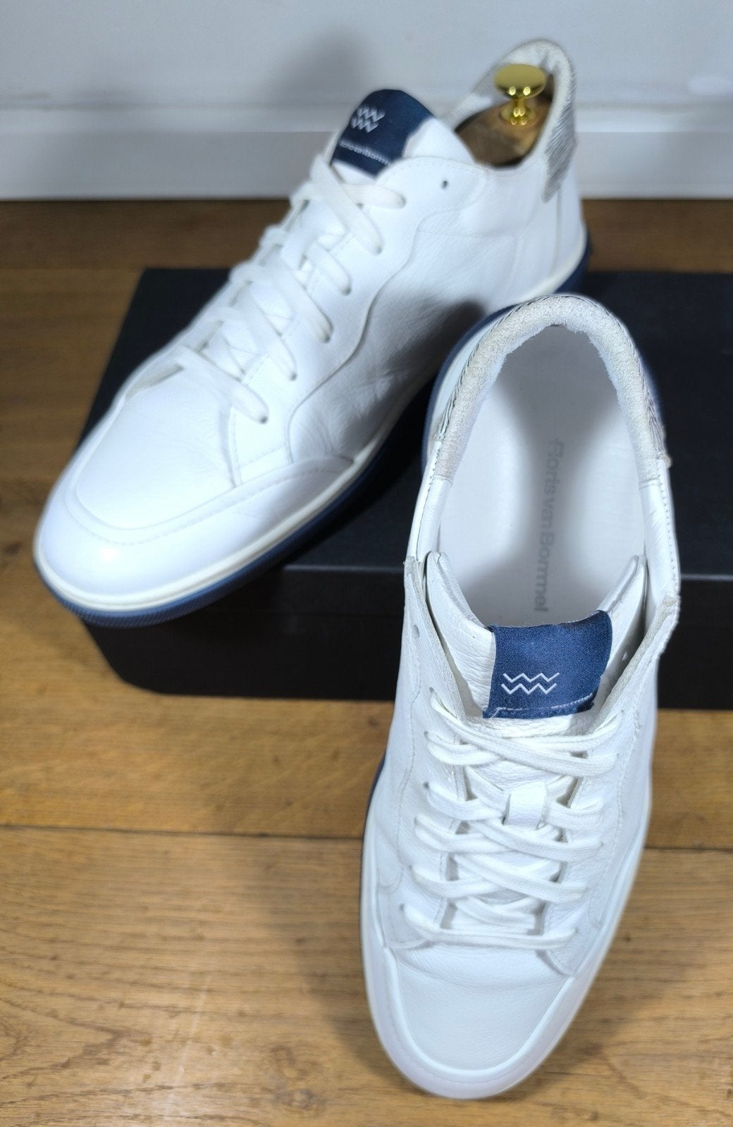 Floris van Bommel herenschoenen maat 9,5 / 44, Ophalen, Wit, Floris van Bommel, Sneakers of Gympen