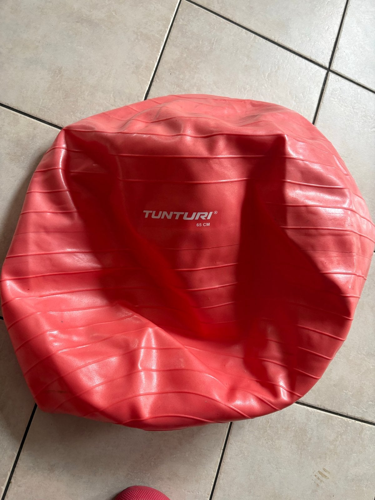 Tunturi Fitnessbal 65 cm - Rood, Ophalen of Verzenden, Gebruikt, Buik, Fitnessbal