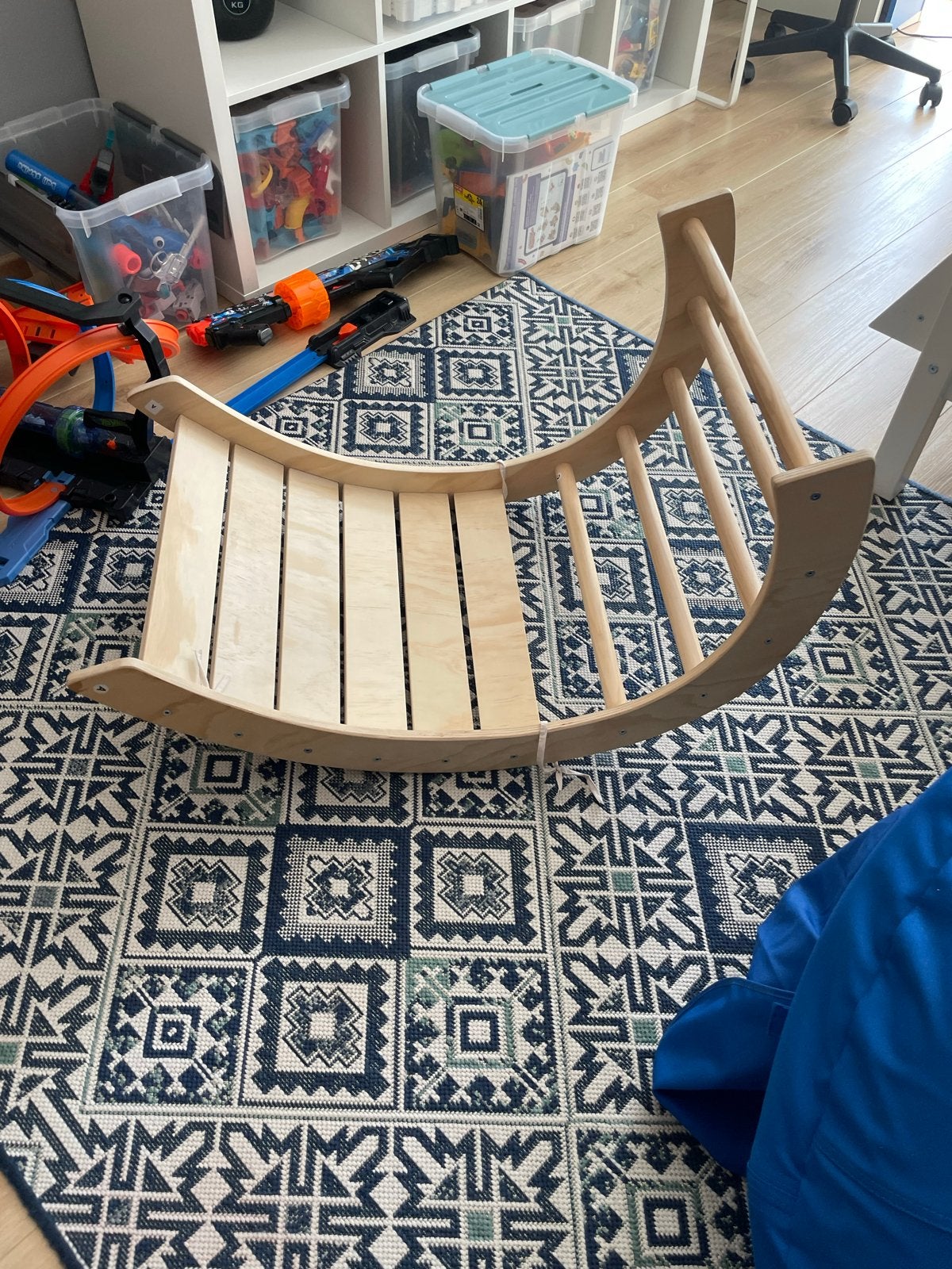 Houten klimrek/schommel met kussen, Kinderen en Baby's, Ophalen of Verzenden, Gebruikt, Klimwand