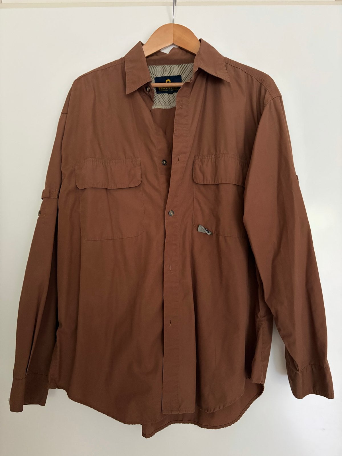 Nomad Bruin Heren Overhemd Maat L, Ophalen of Verzenden, Gedragen, Bruin, Halswijdte 41/42 (L)