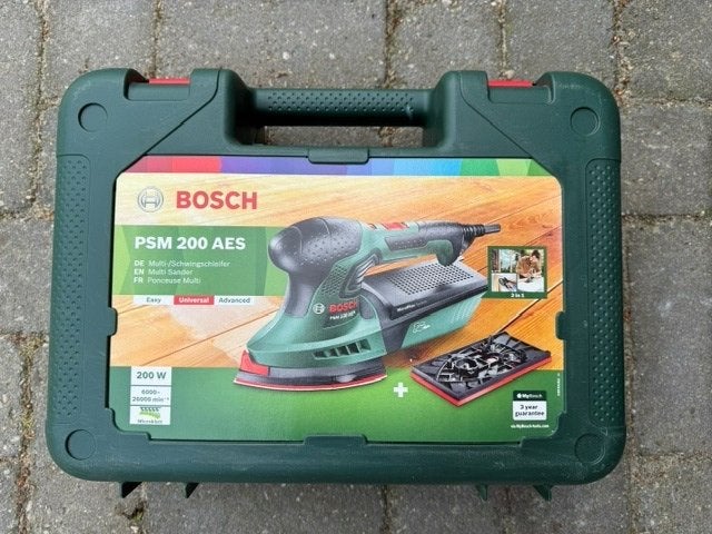 Bosch PSM 200 AES Multi-/Schwingschleifer, Ophalen of Verzenden, Zo goed als nieuw, Minder dan 600 watt, Vlakschuurmachine