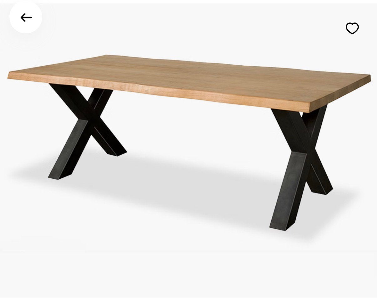 Massief mangohout eetkamertafel Label 51, Ophalen, 200 cm of meer, 50 tot 100 cm, Zo goed als nieuw