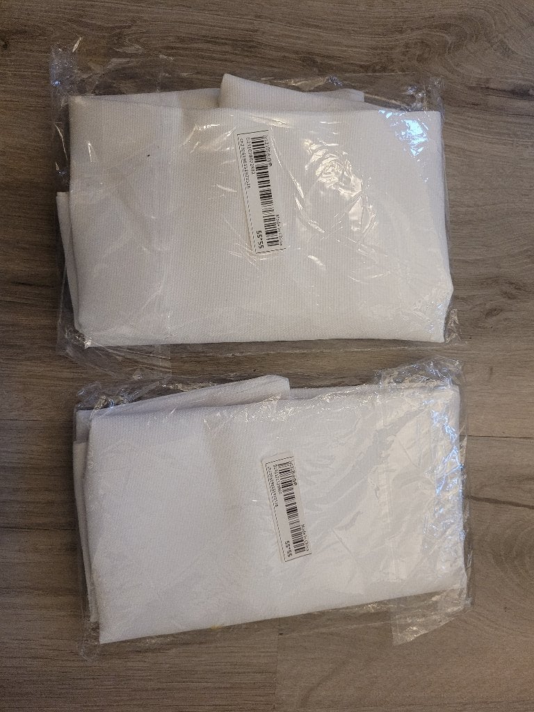 Nieuw! 2 kussen hoezen hoes voor kussen 55 x 55 cm, Ophalen, Nieuw, Wit