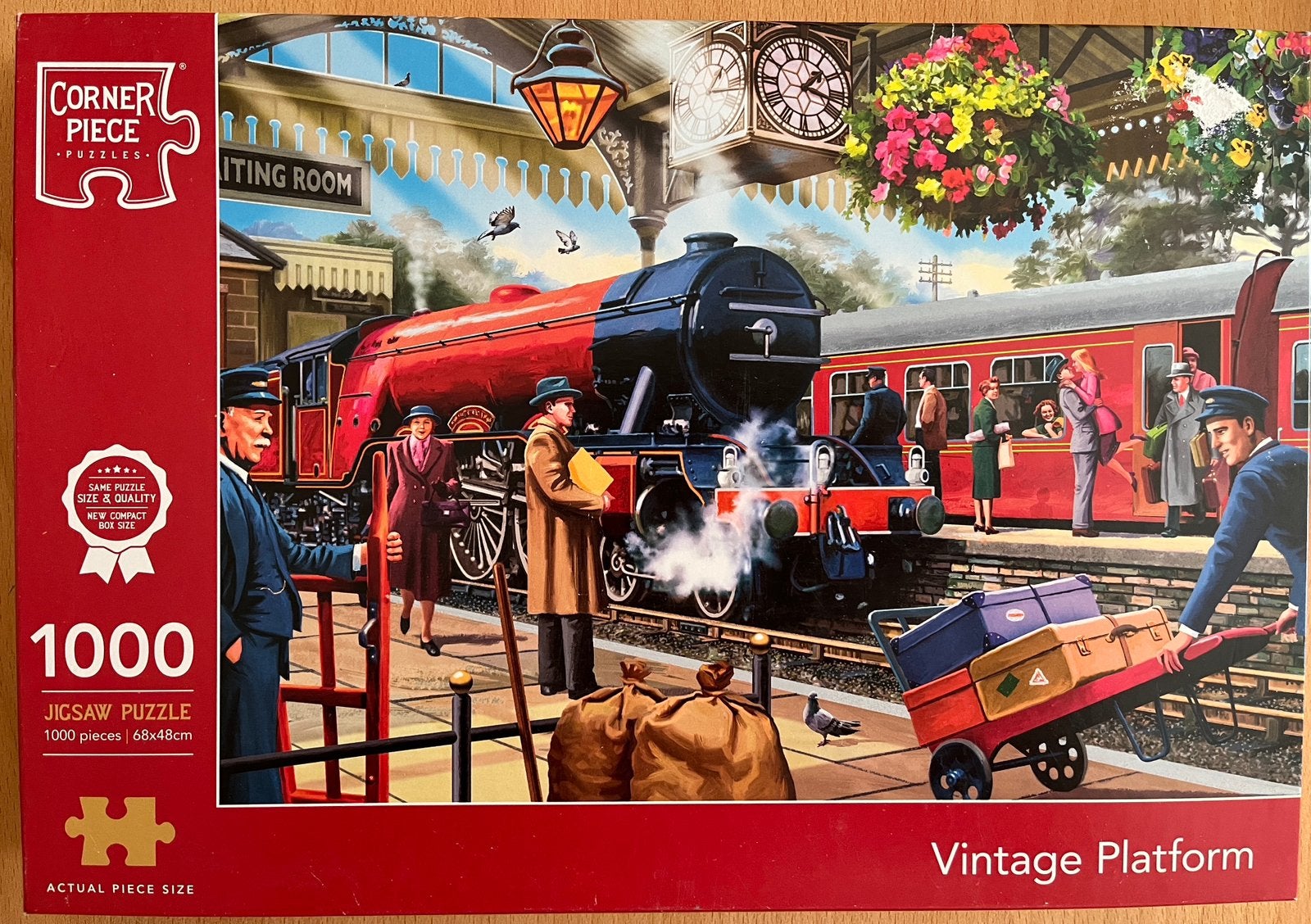 Puzzel Jigsaw, Vintage platform, 1000 stukjes., Ophalen of Verzenden, 500 t/m 1500 stukjes, Zo goed als nieuw, Legpuzzel