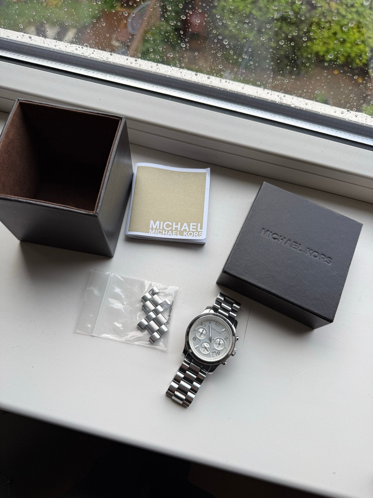 Michael Kors Polshorloge - Zilverkleurig met Chronograaf, Overige merken, Staal, Gebruikt, Staal