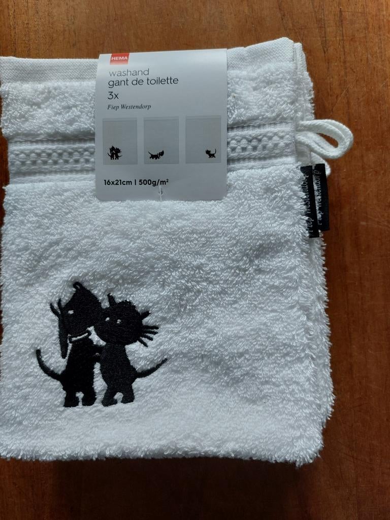 Set van 3 Takkie en Siepie washandjes, Huis en Inrichting, Verzenden