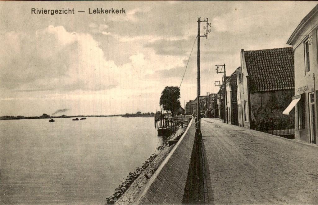 Lekkerkerk - Riviergezicht - Kade, Ophalen of Verzenden, 1920 tot 1940, Ongelopen, Zuid-Holland