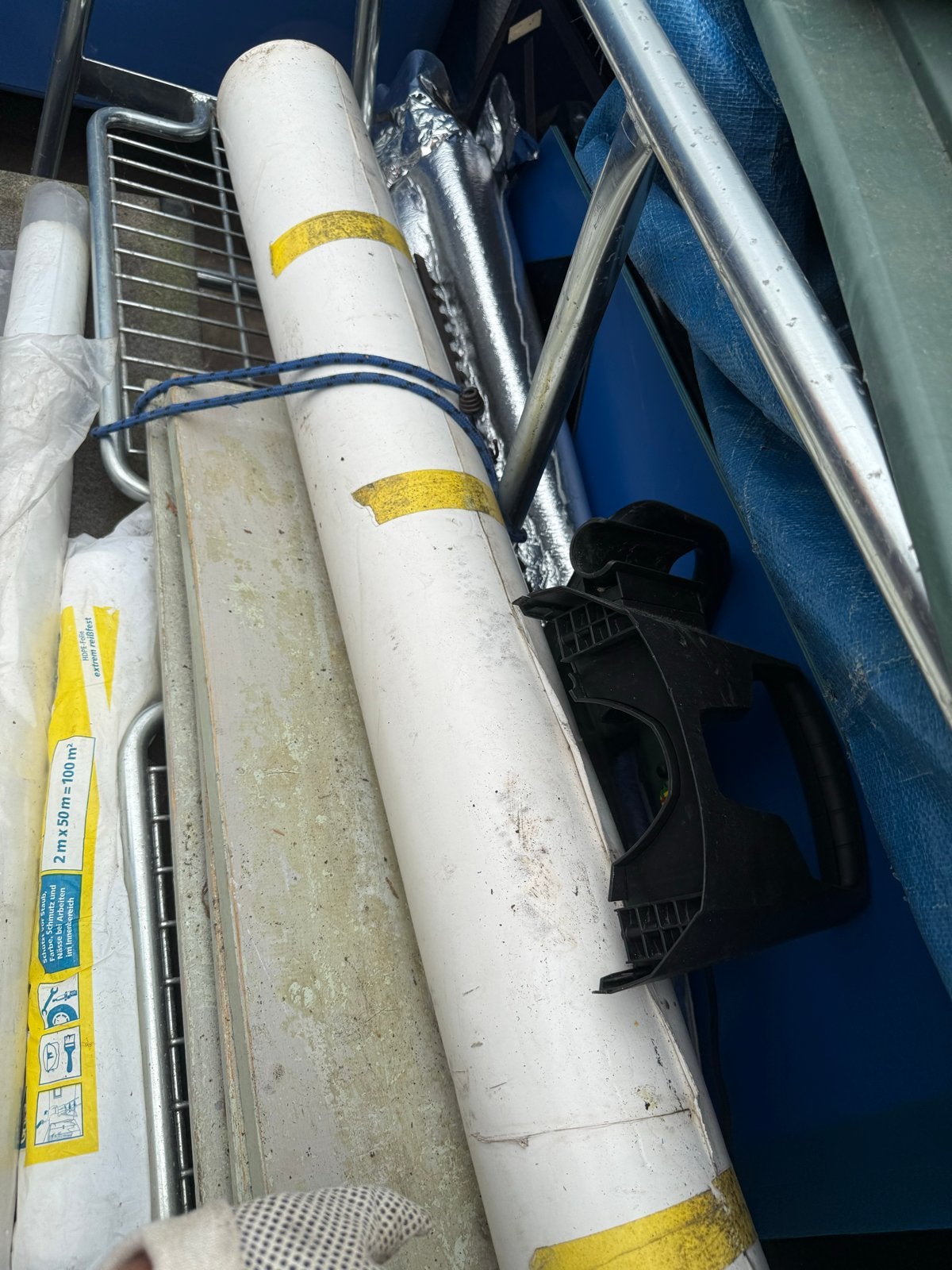 Plastic folie en stukloop rollen, Ophalen, Gebruikt, 15 m² of meer, Folie