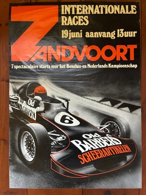 Originele Poster Internationale Races Circuit Zandvoort 1977, Verzamelen, Ophalen of Verzenden, Gebruikt, Auto's