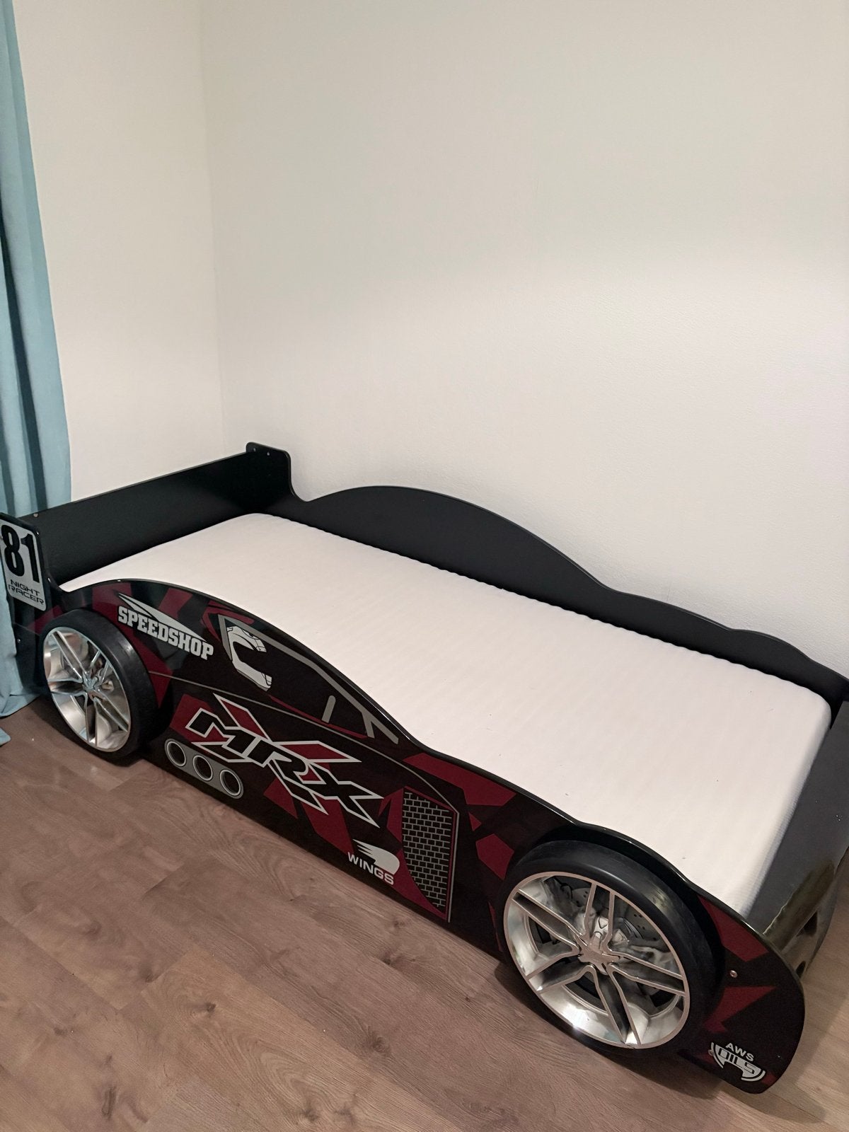 Raceauto kinderbed 90x200 cm, Ophalen, Gebruikt, 90 cm, Eenpersoons