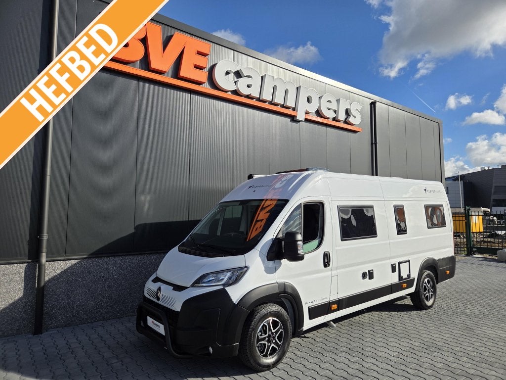 Clever Runner Active Elektrisch Hefbed Grote garage, Caravans en Kamperen, Campers, Overige merken, Buscamper of Camperbus, Hordeur