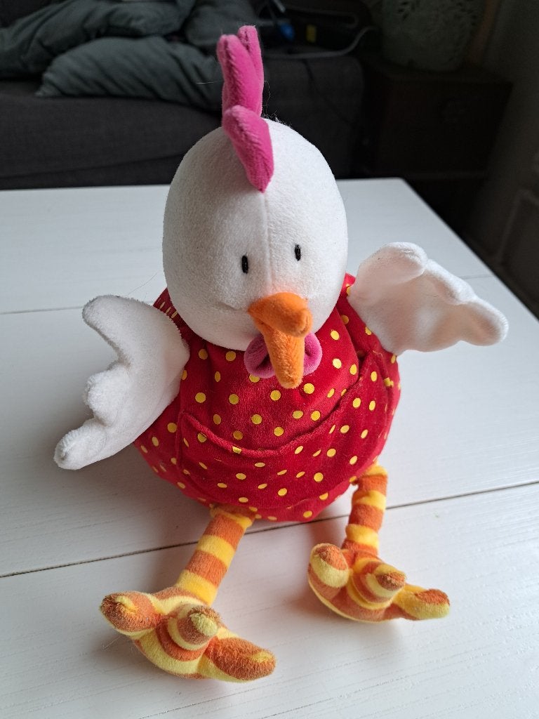 Lilliputiens knuffel kip Ophélie, Ophalen of Verzenden, Gebruikt, Overige typen