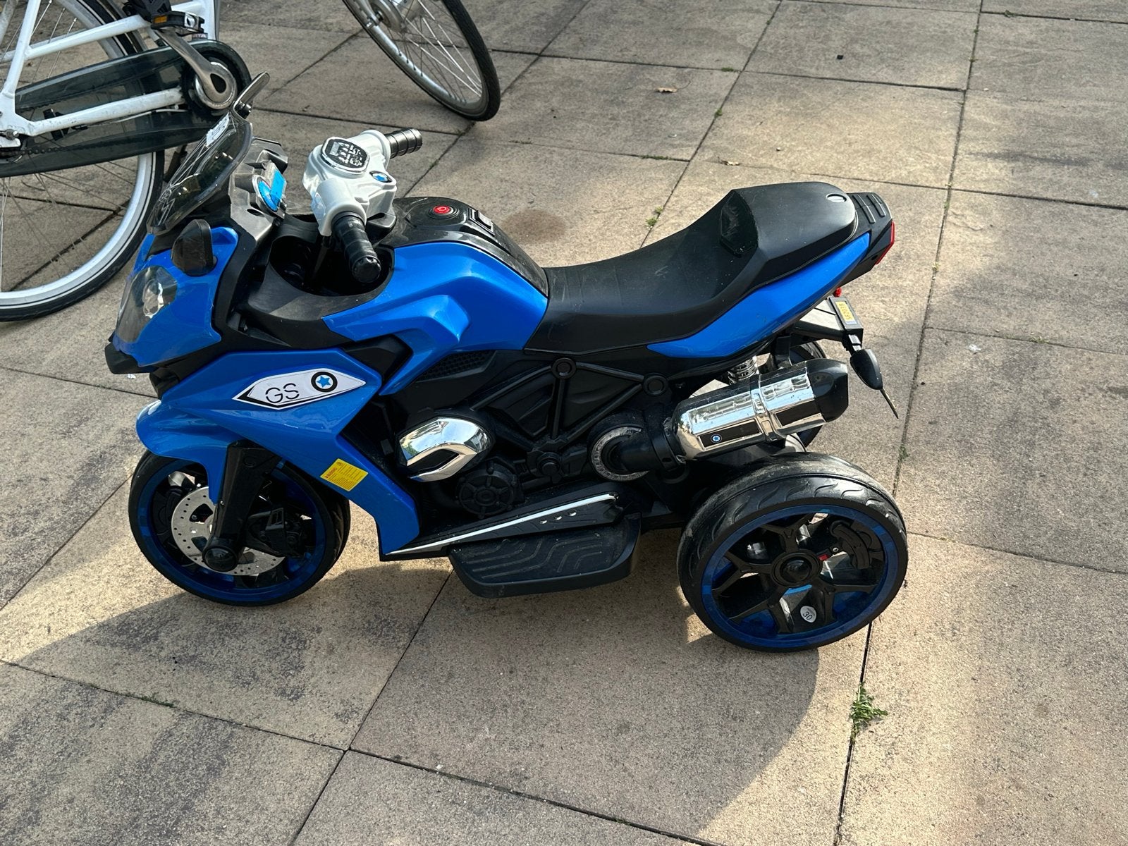 Elektrische Kindermotorfiets Blauw - Zo goed als nieuw, Fietsen en Brommers, Minibikes, Midibikes en Pitbikes, Ophalen of Verzenden