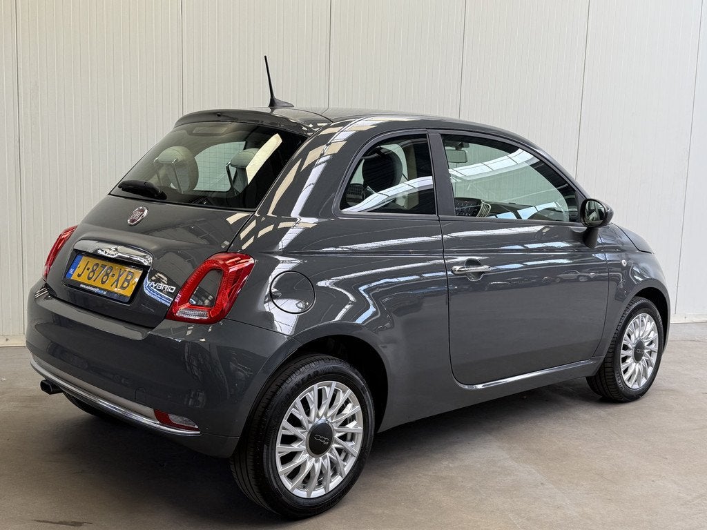 Fiat 500 1.0 Hybrid Lounge AIRCO-NAVI by CARPLAY-LMV-CRUISE, Auto's, Fiat, Voorwielaandrijving, 12 maanden, Stof, Euro 6