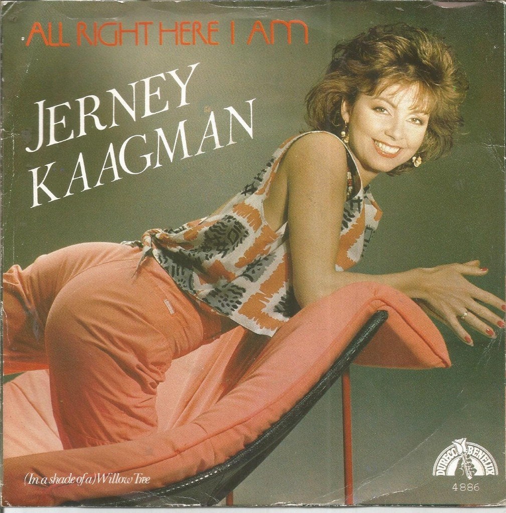 Jerney Kaagman ‎: All Right Here I Am (1984), Gebruikt, Fotohoes, 7 inch, Ophalen of Verzenden