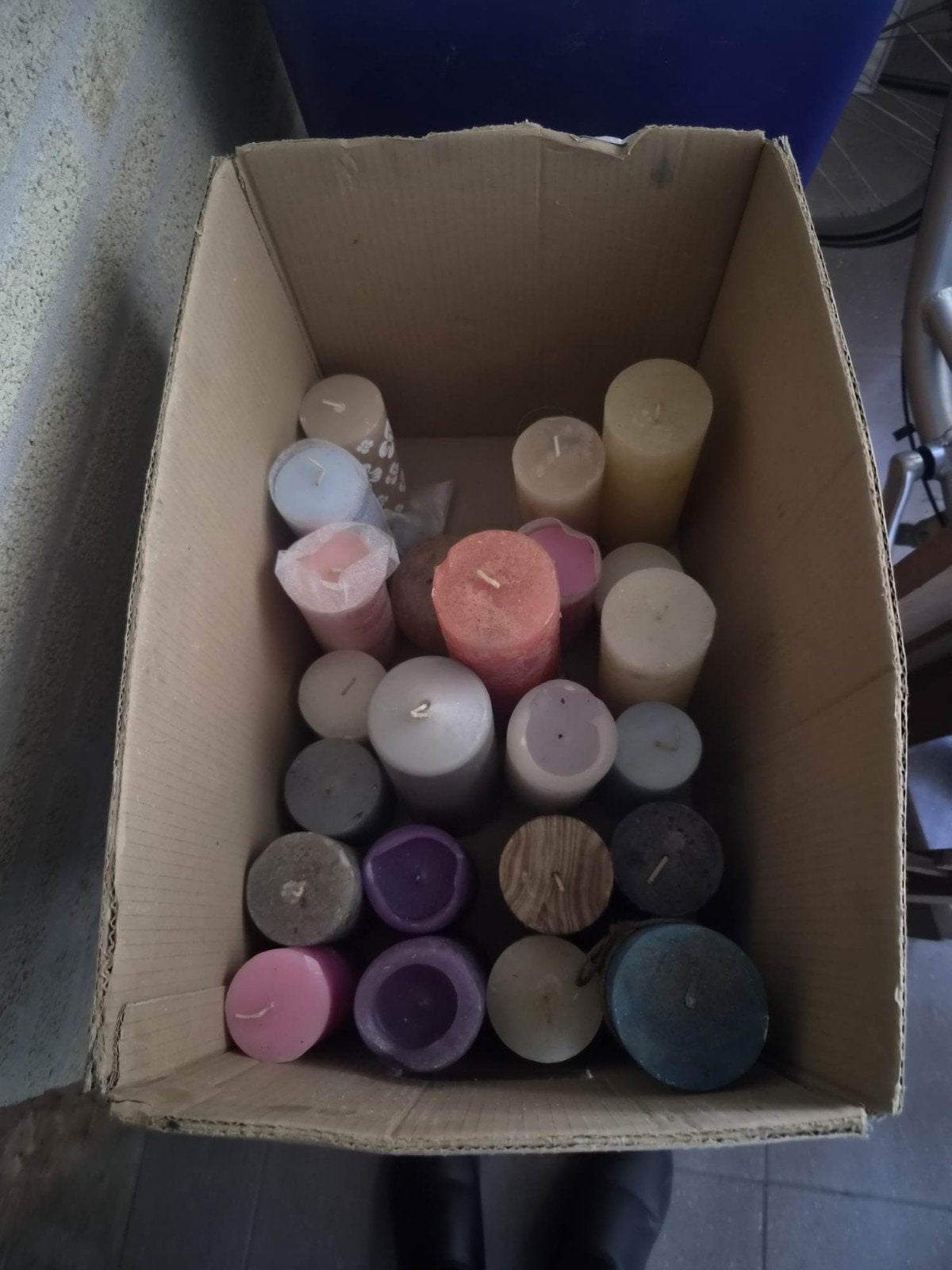Diverse kaarsen - Nieuw en gebruikt, Ophalen, Gebruikt, Meerkleurig, Was