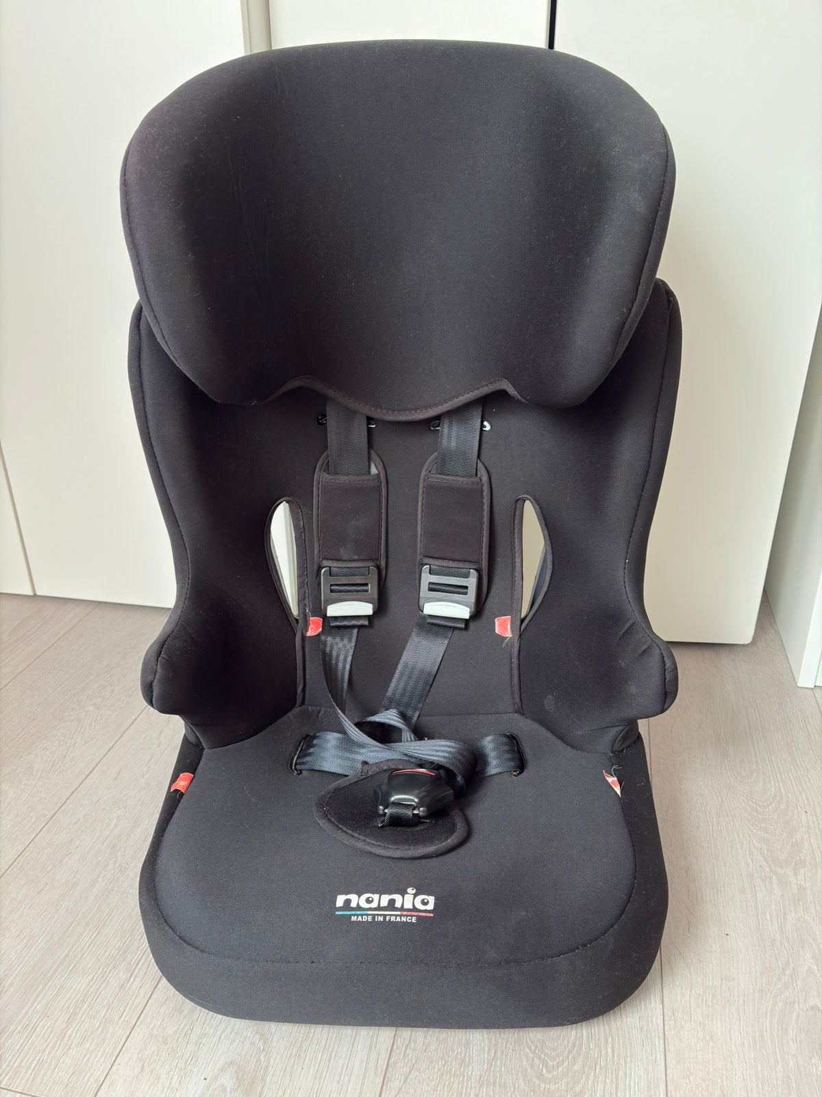 Nania kinderstoel zwart met gordel, Overige merken, Autogordel, 15 t/m 36 kg, Ophalen of Verzenden
