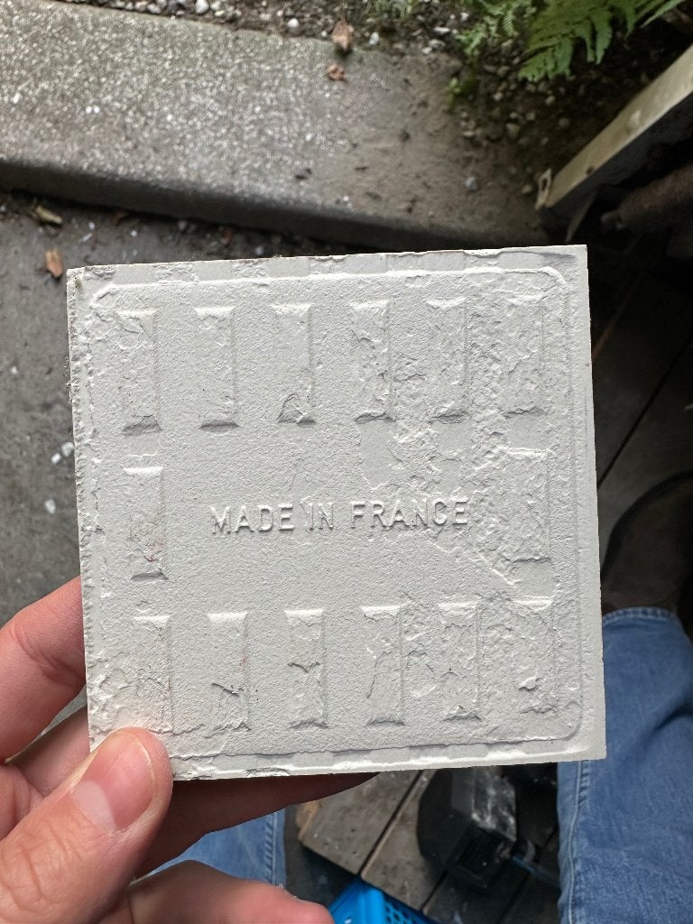 Vintage Franse tegels 10x10 (+- 240 stuks), Ophalen, Keramiek, Nieuw, Minder dan 20 cm