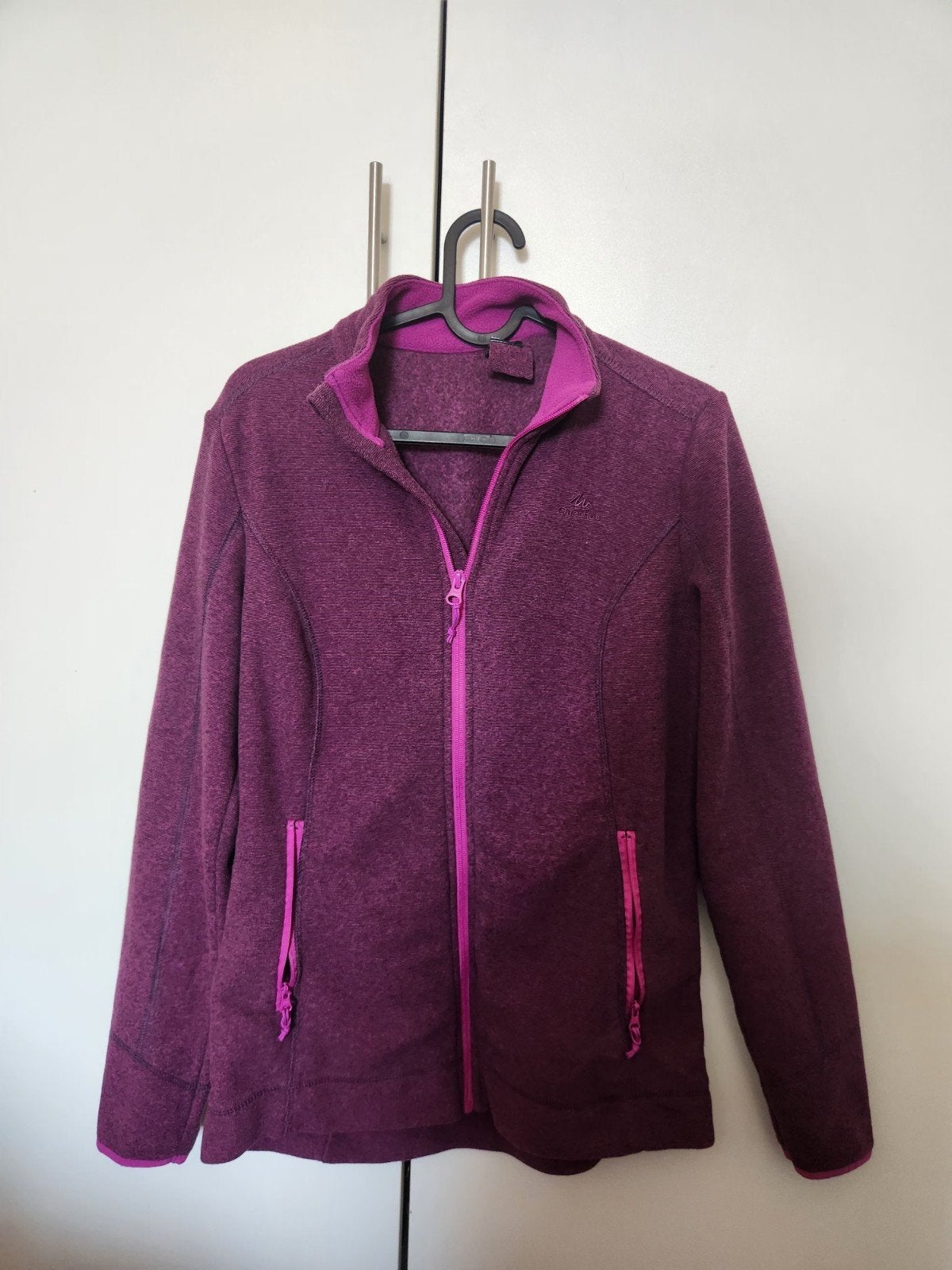 Comfortabel paars fleecevest met rits, Maat 38/40 (M), Paars, Ophalen of Verzenden, Zo goed als nieuw