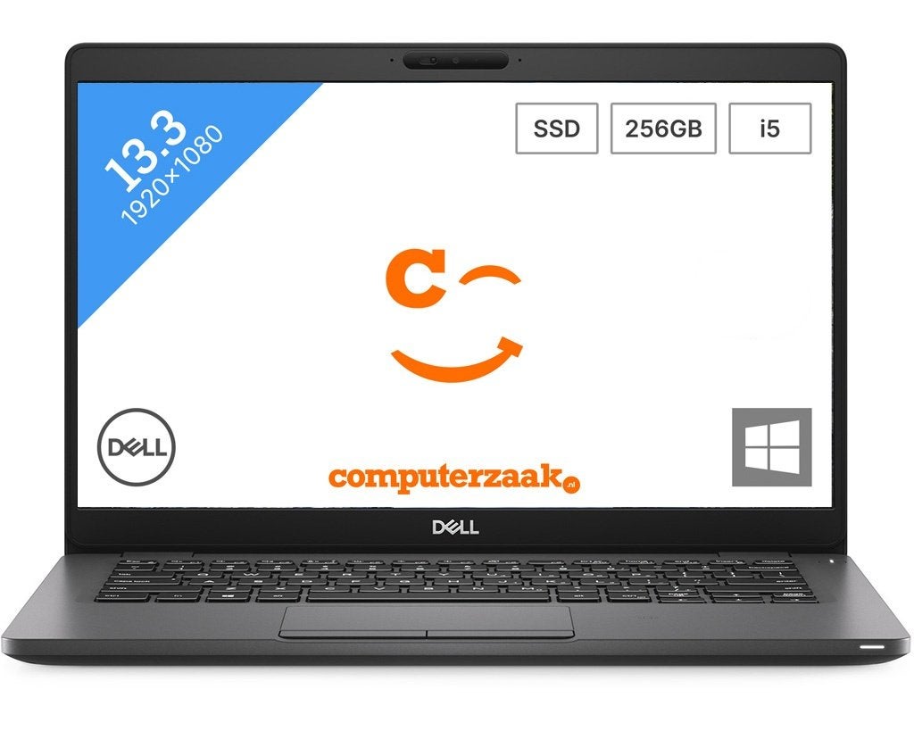 Dell Latitude 5300/Intel Core i5 1.6GHz/8GB/256GB SSD, Computers en Software, Windows Laptops, Refurbished, 13 inch, SSD, 2 tot 3 Ghz