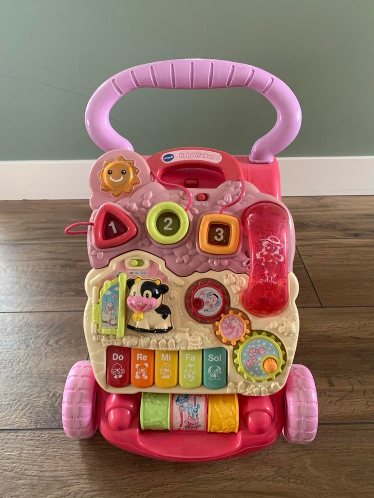 Roze VTech Babywalker, Kinderen en Baby's, Speelgoed | Vtech, Ophalen, Gebruikt, 6 maanden tot 2 jaar