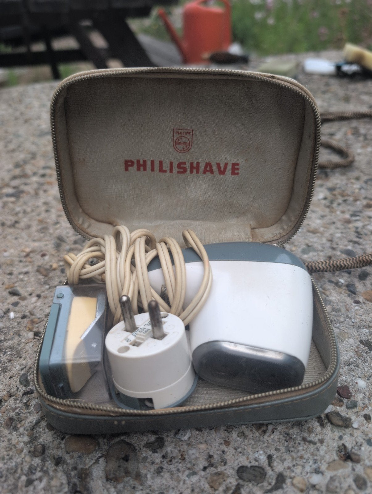 Vintage Philips Philishave Scheerapparaat met Etui, Ophalen of Verzenden, Gebruikt, Scheren en Epileren